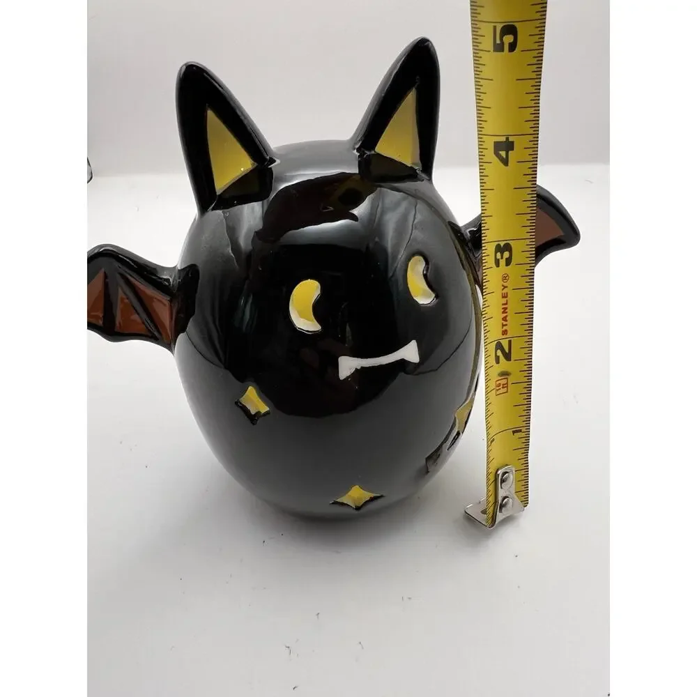 Target Ceramic Bat Halloween Decor Decorative Figurine Stars Light Up 5”